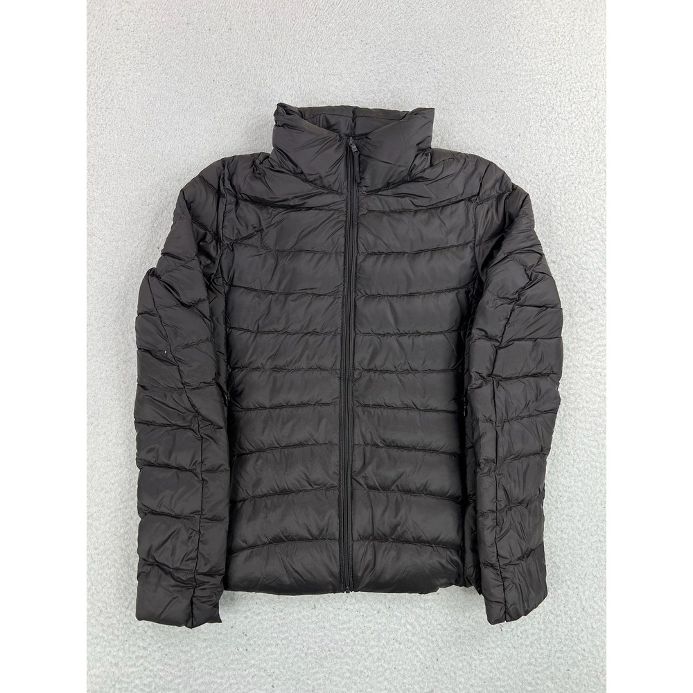 Uniqlo Jacket Women's Small Black Lightweight Down Puffer Packable Full Zip